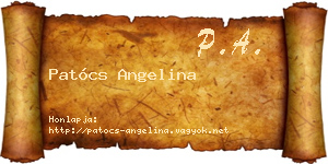 Patócs Angelina névjegykártya